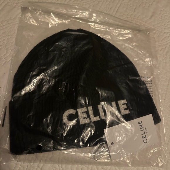 Celine Black Knit Hat - Picture 2 of 2